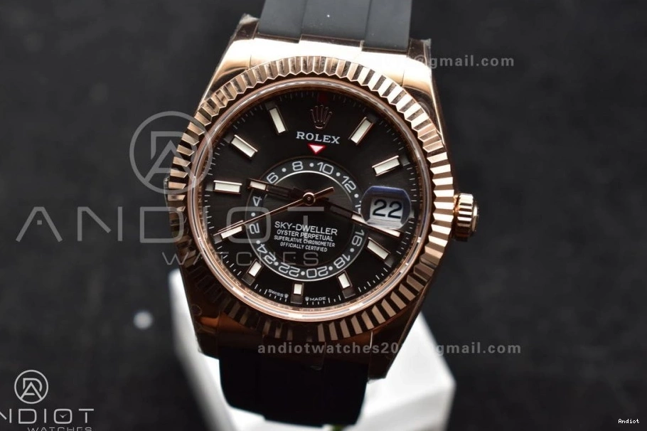 A23J (Gain Weight) Strap ZF 336235 1:1 1097 QuickDry RG Dial Grey Best Oyster-flex on Sky-Dweller Edition 0708